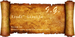 Izsó Gizella névjegykártya