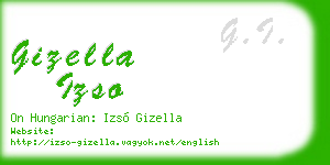 gizella izso business card
